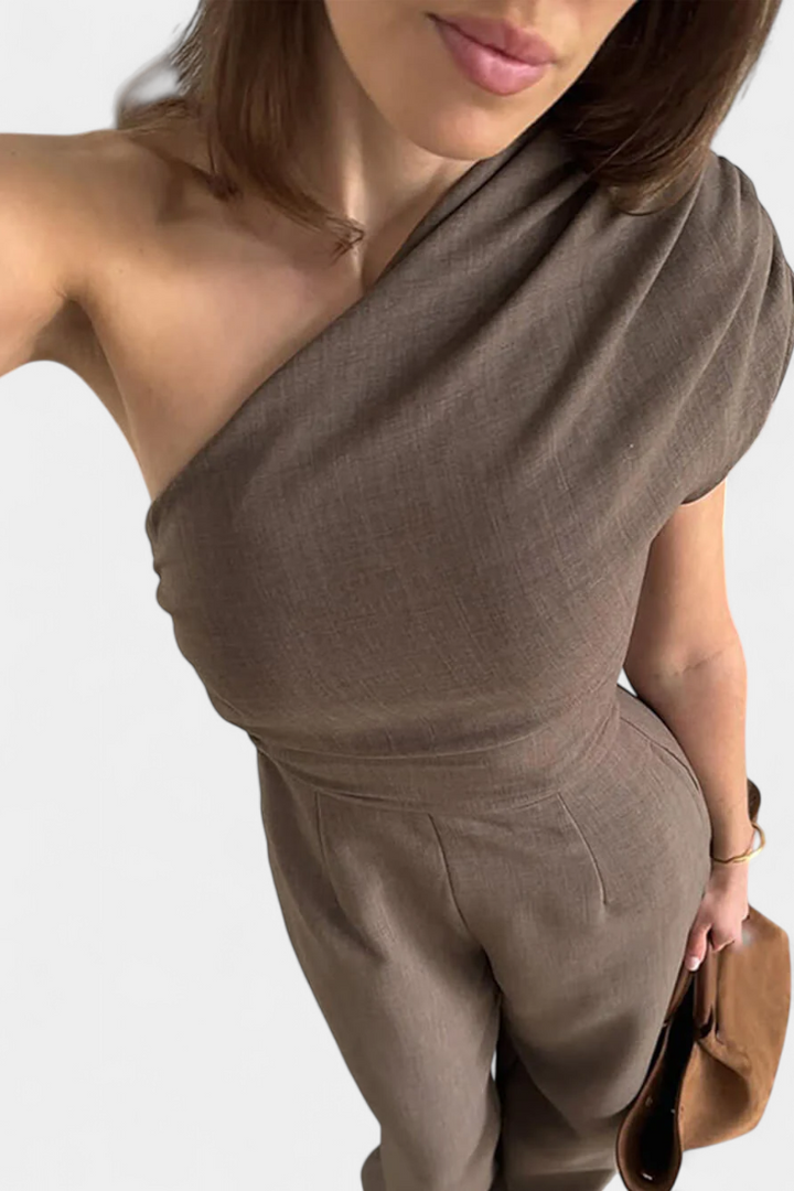 Elegant | Magnolia One-Shoulder Dress with Ruching
