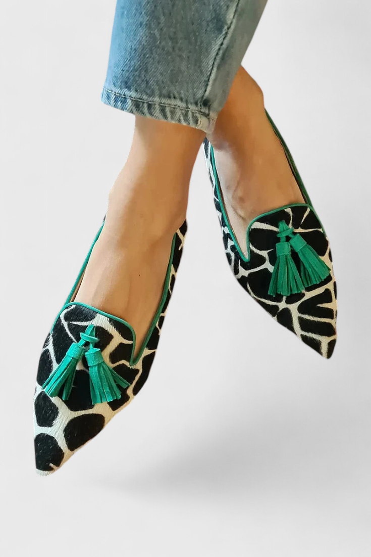 Fermina | Elegant Loafers with Pointed Toe and Bicolor Design