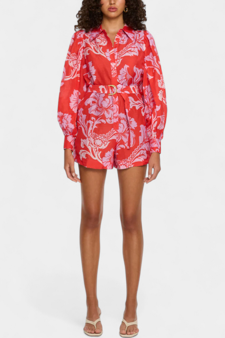 Suzanne | Mono Floral with Florentine Belt