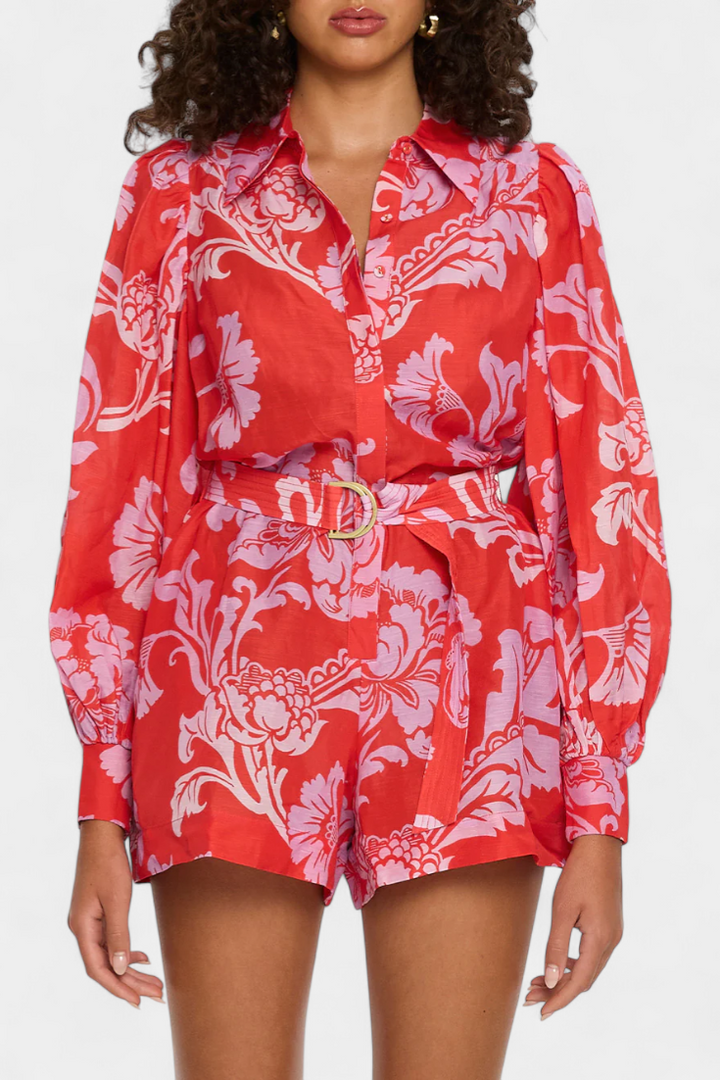 Suzanne | Mono Floral with Florentine Belt