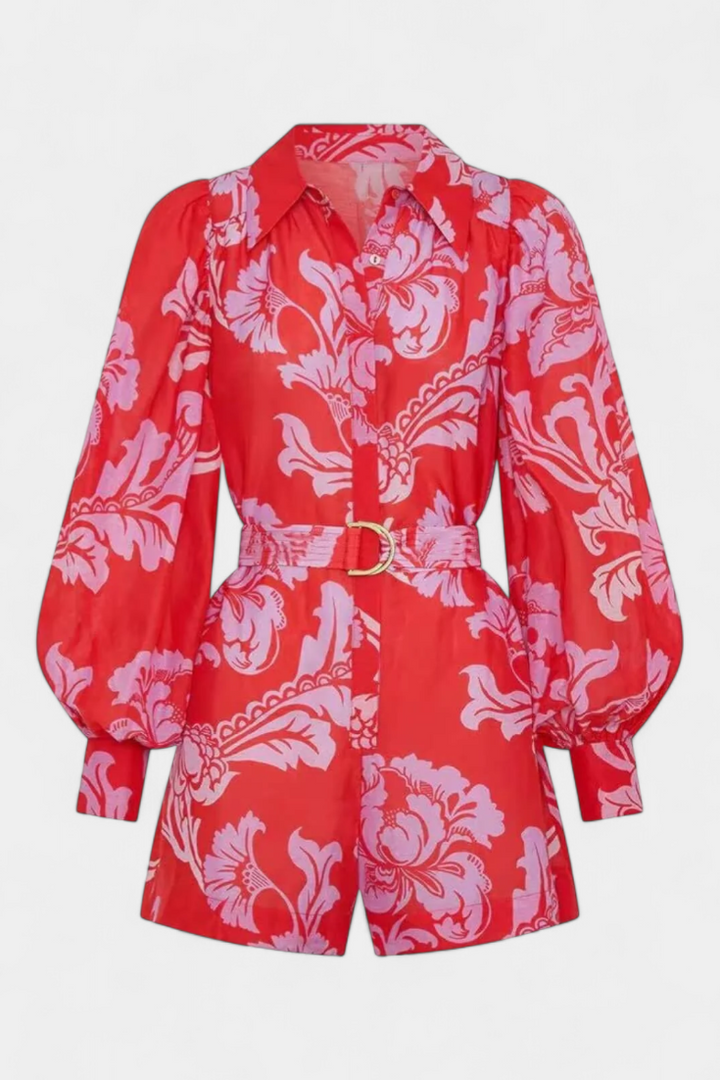 Suzanne | Mono Floral with Florentine Belt