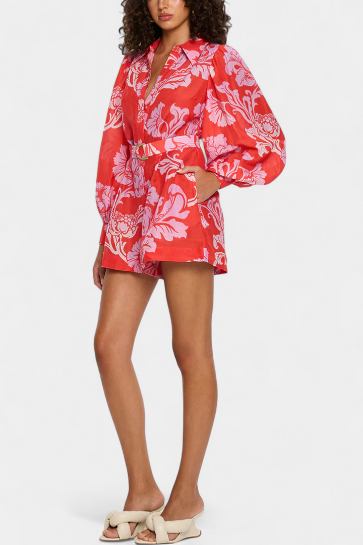 Suzanne | Mono Floral with Florentine Belt
