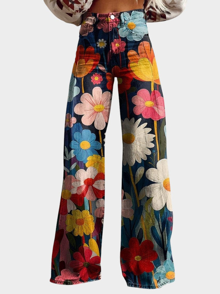 Léna | Floral Wide Leg Pants