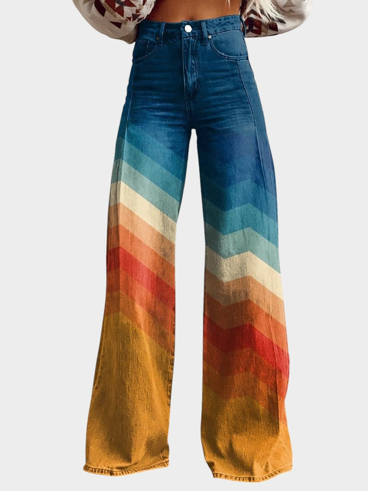 Léa | Elegant Retro Zigzag Pants