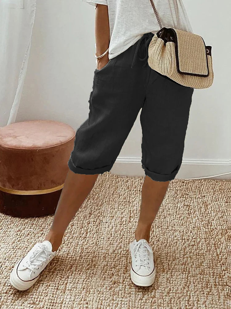 Marta | Cotton and Linen Shorts for Women