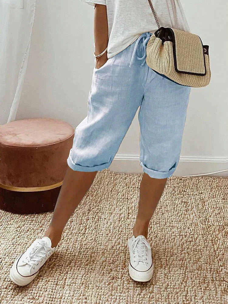 Marta | Cotton and Linen Shorts for Women