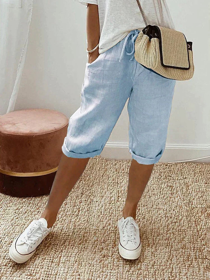 Marta | Cotton and Linen Shorts for Women
