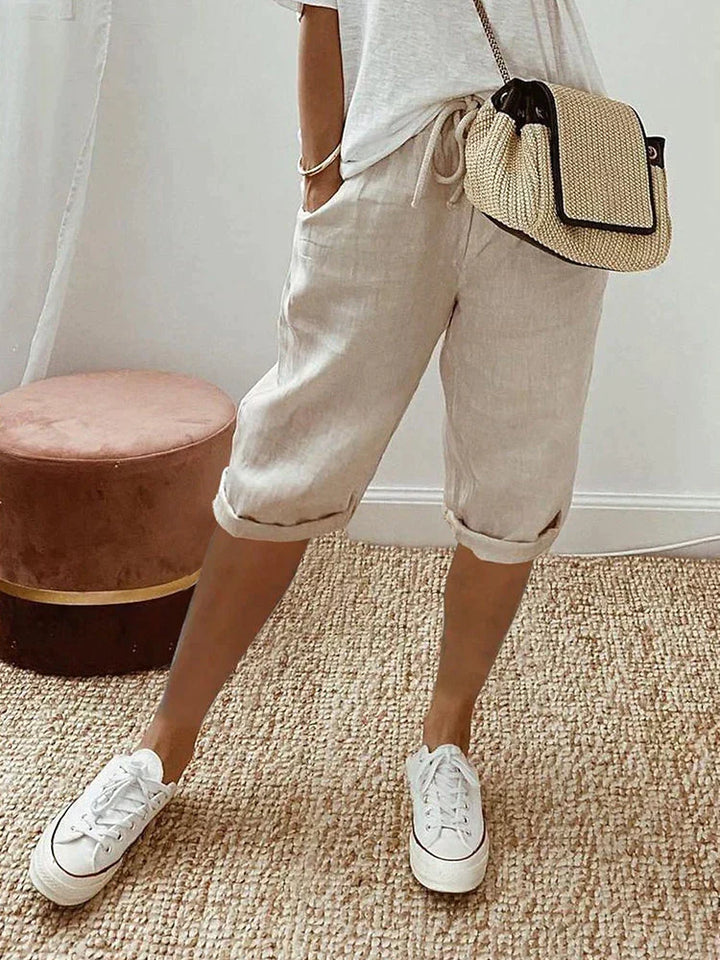 Marta | Cotton and Linen Shorts for Women