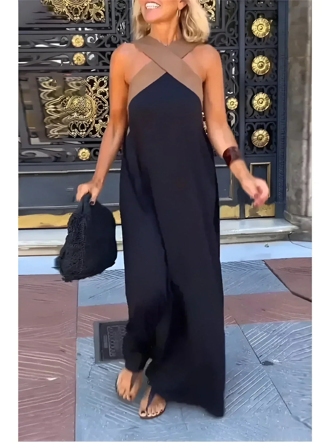 Amy | Cross-Over Maxi Dress