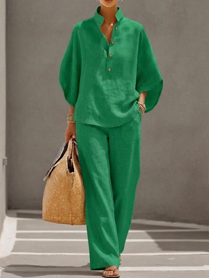Eva | - 2-Piece Linen and Cotton Set