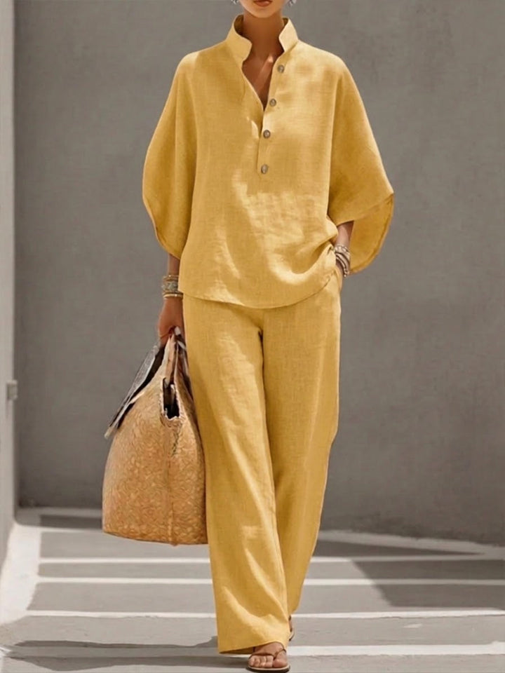 Eva | - 2-Piece Linen and Cotton Set