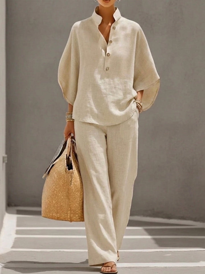 Eva | - 2-Piece Linen and Cotton Set