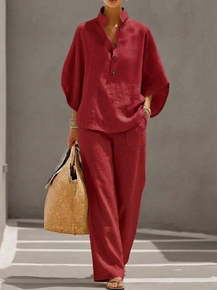 Eva | - 2-Piece Linen and Cotton Set