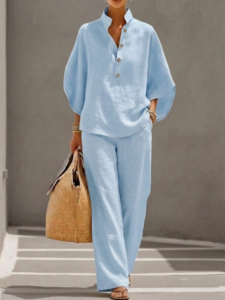 Eva | - 2-Piece Linen and Cotton Set