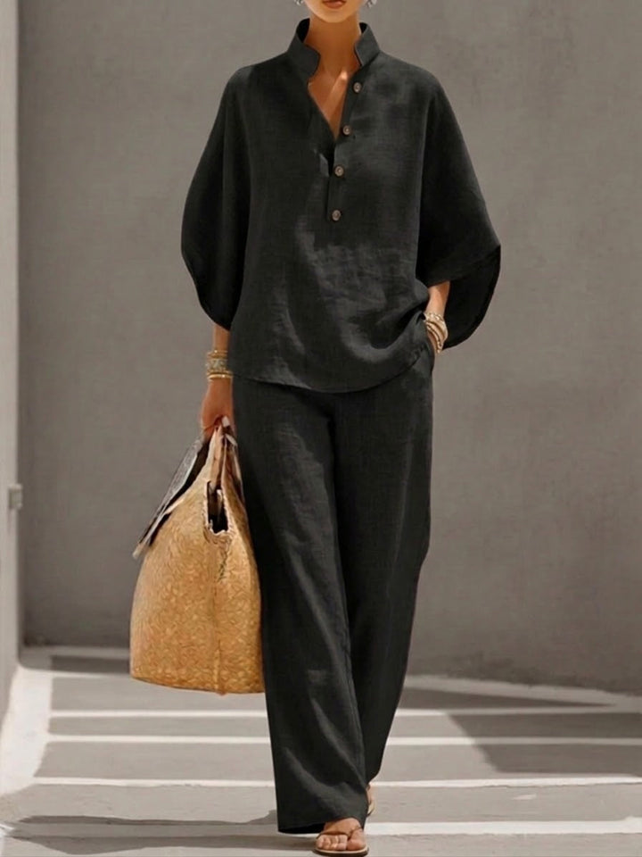 Eva | - 2-Piece Linen and Cotton Set