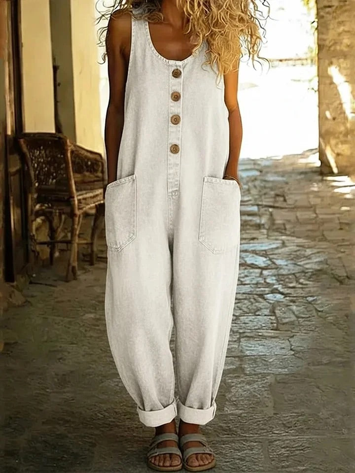 Kelsey | Vintage Cotton Denim Jumpsuit
