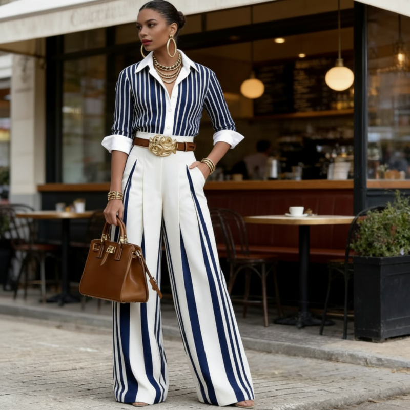 Atenas | Shirt and Wide Pants Set