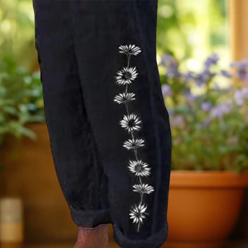 Flora | Loose Floral Print Trousers