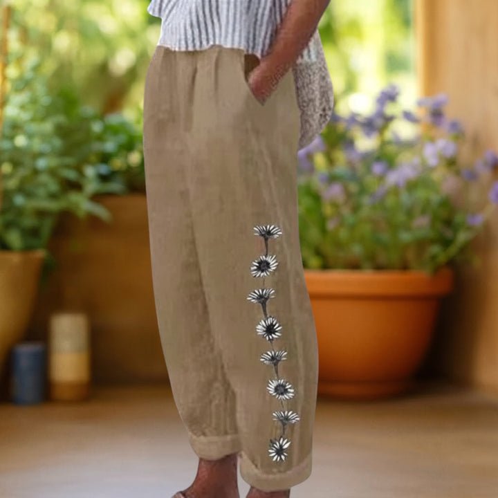Flora | Loose Floral Print Trousers